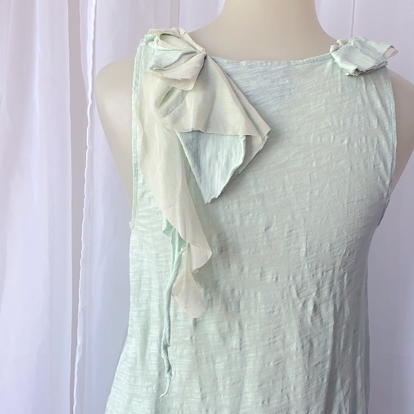 Vanessa Virginia Anthropologie Mint Ruffled Tank M - Picture 6 of 9